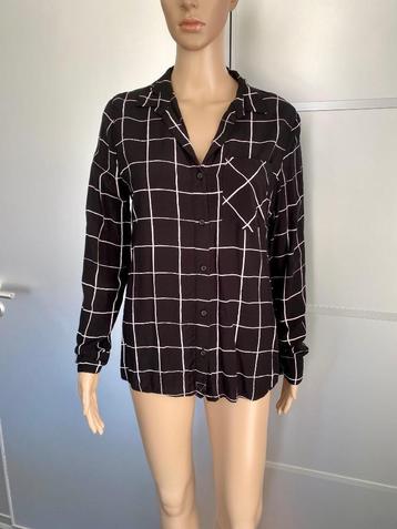 H997 Destrikt maat M=38/40 lange blouse top tuniek zwart beschikbaar voor biedingen