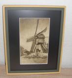 Cor van der Woerd , De Watermolen - nieuw ingelijst, Ophalen of Verzenden