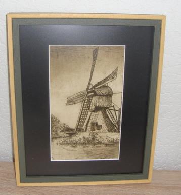 Cor van der Woerd , De Watermolen - nieuw ingelijst beschikbaar voor biedingen
