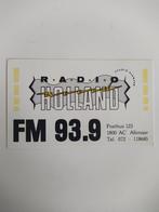 Oude sticker.  Radio Noord Holland.  Fm 93.9.  Alkmaar., Verzamelen, Stickers, Ophalen of Verzenden, Zo goed als nieuw