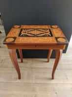 Antieke marqueterie bijzettafel / met opbergruimte, Ophalen