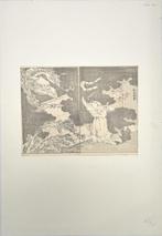 998. Houtsnede Katsushika Hokusai-draak-19e eeuw-Japan, Ophalen of Verzenden