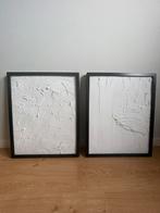 2 schilderijen in lijst japandi 40x50 cm, Ophalen of Verzenden, Zo goed als nieuw, Hout, Minder dan 50 cm