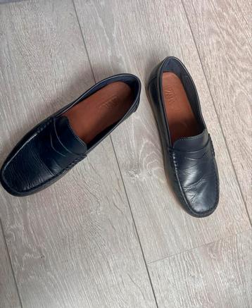 Zara leren mocassins/loafers jongens maat 36 - marineblauw beschikbaar voor biedingen