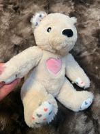 Zachte beer met hartjes – 25 cm, zonder plastic, Ophalen of Verzenden, Zo goed als nieuw, Beer