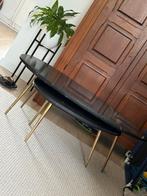 2x Goossens Salontafels Enzo - Donker marmer, Ophalen, 50 tot 100 cm, Rond, Goossens