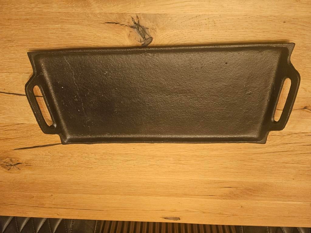 Zwart Metalen Dienblad - Industrieel Design, Huis en Inrichting, Woonaccessoires | Schalen en Manden, Gebruikt, Ophalen of Verzenden