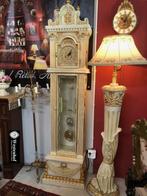 Staande klok barok klassiek vintage crème met goud, Ophalen of Verzenden, Gebruikt, Staande klok