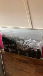 Schilderij Parijs houten lijst, 125 cm of meer, Ophalen of Verzenden, Zo goed als nieuw, Schilderij