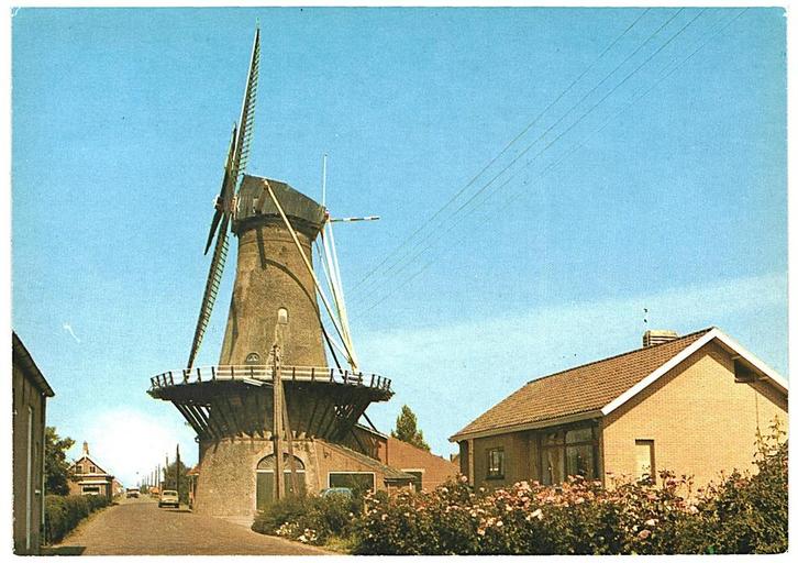 958888 s Gravendeel ZH 1976 Molen Gelopen met postzegel, Verzamelen, Ansichtkaarten | Nederland, Gelopen, Zuid-Holland, 1960 tot 1980