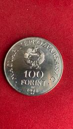 Hongarije 100 forint 1972 zilver unificatie budapest, Zilver, Ophalen of Verzenden, Losse munt, Hongarije