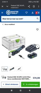 Festool OSC 18 Accu Multitool + Lader & Accu, Doe-het-zelf en Verbouw, Ophalen, Variabele snelheid, Minder dan 400 watt, Zo goed als nieuw