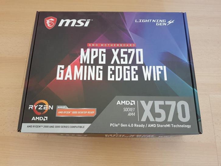MSI MPG X570 Gaming Edge WiFi – AM4 ATX Motherboard, Computers en Software, Moederborden, Zo goed als nieuw, AMD, DDR4, Ophalen of Verzenden