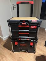 Milwaukee Packout Trolley met Houten Plateau, Ophalen of Verzenden, Gebruikt