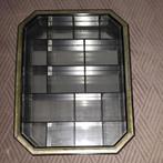 Glazen Wandkastje / Letterbak met Spiegel Achterwand, Ophalen, Minder dan 50 cm, Met deur(en), Vintage