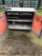 mobiele metalen werkbank/gereedschap wagen met bankschroef, Ophalen, Gebruikt, Bankschroef