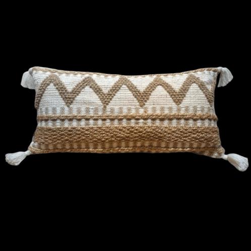 Kussen Ivy | 4080 cm | wit jute, Huis en Inrichting, Woonaccessoires | Kussens, Nieuw, Wit, Rechthoekig, Verzenden