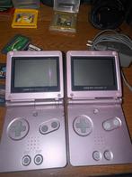 2x Roze Game Boy Advance SP + Oplader, Spelcomputers en Games, Ophalen of Verzenden, Gebruikt, Game Boy Advance SP, Met games