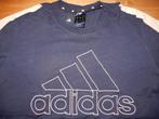 Adidas shirt met print blauw / zandkleur mt M, Adidas, Gedragen, Verzenden, Maat 48/50 (M)