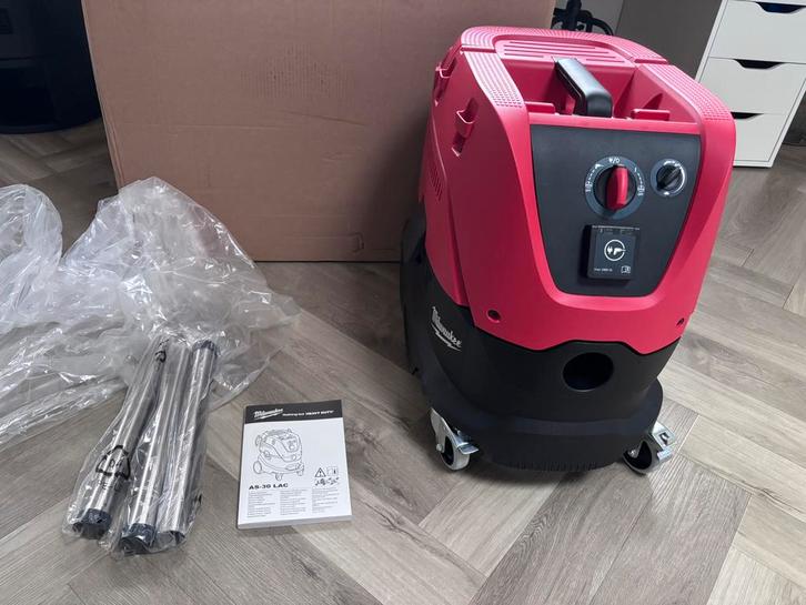 Milwaukee AS 30 LAC Bouwstofzuiger - 1200W - L-klasse - 30L, Doe-het-zelf en Verbouw, Reinigingsmachines, Nieuw, Ophalen of Verzenden