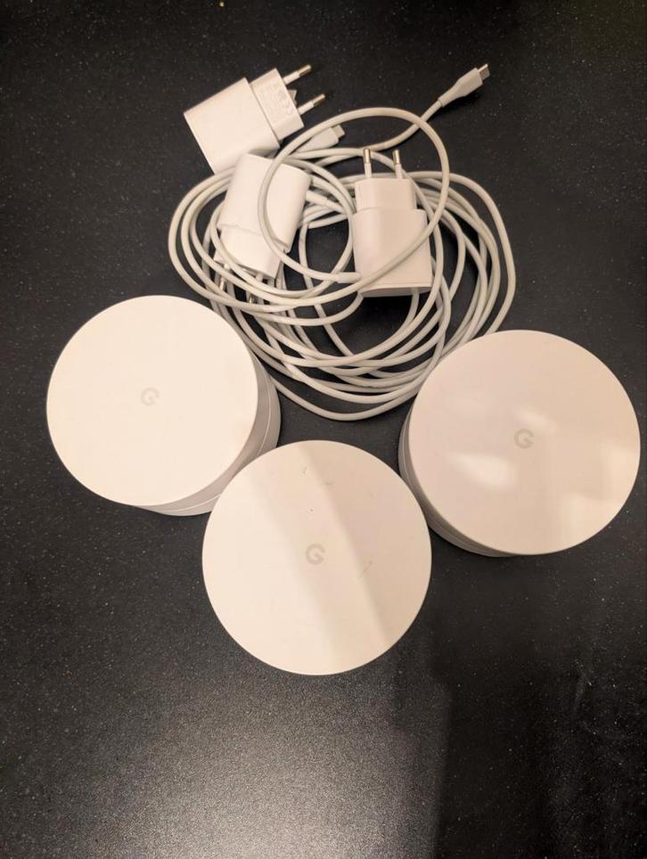 Google Wifi Mesh Systeem - 3 stuks, Computers en Software, Accesspoints, Gebruikt, Ophalen of Verzenden
