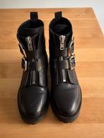 Sacha zwarte leren boots maat 38 zo goed als nieuw!, Ophalen of Verzenden, Zo goed als nieuw, Zwart
