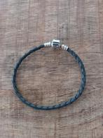 Pandora armband grijs leer, Sieraden, Tassen en Uiterlijk, Armbanden, Ophalen of Verzenden, Gebruikt, Grijs, Leer
