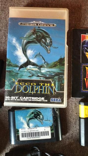 3 Sega Mega Drive Games - Ecco, Risky Woods, Sport beschikbaar voor biedingen