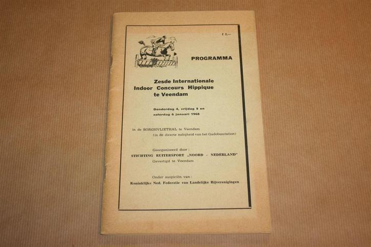 Programmaboekje Concours Hippique Veendam 1968, Boeken, Geschiedenis | Stad en Regio, Zo goed als nieuw, Ophalen of Verzenden