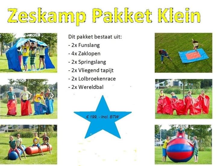 Zeskamp pakket (klein) te huur!, Kinderen en Baby's, Speelgoed | Buiten | Speeltoestellen, Zo goed als nieuw, Overige typen, Ophalen