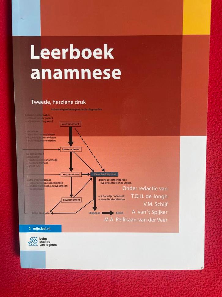 Leerboek Anamnese - Tweede, herziene druk, Boeken, Studieboeken en Cursussen, Zo goed als nieuw, HBO, Beta, Ophalen of Verzenden