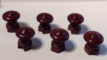 miniatuur bordeaux rood keramisch Japans tempeltje voor tuin beschikbaar voor biedingen