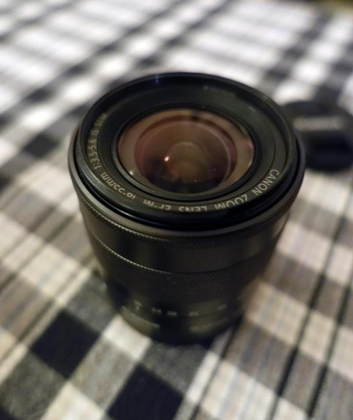 Z.g.a.n. Canon EF-M EOS-M zoomlens 18-55mm IS STM f3.5-5.6, Audio, Tv en Foto, Fotografie | Lenzen en Objectieven, Zo goed als nieuw