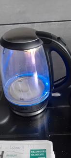 Waterkoker glas met blauwe led verlichting. Inhoud 1,7 liter, Ophalen of Verzenden, Gebruikt