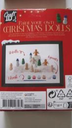 Doosje kerst peg doll met 12 figuurtjes incl. verf., Ophalen of Verzenden, Nieuw, Knutselwerk