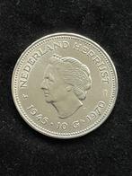 Nederland 10 gulden, 25 jaar bevrijding, 1970, Koningin Juliana, Zilver, Ophalen of Verzenden, Losse munt