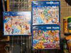 Disney Puzzels - 3 Stuks - 1000 stukjes, Ophalen of Verzenden, 500 t/m 1500 stukjes, Gebruikt, Legpuzzel