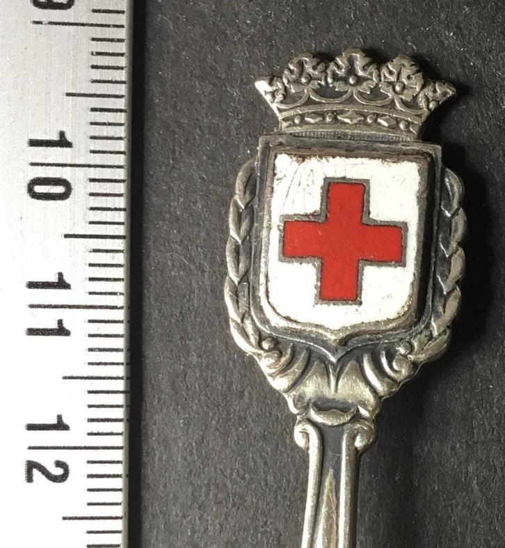 lepel, Rode kruis,  type 1, emaille (A2, Verzamelen, Overige Verzamelen, Gebruikt, Verzenden