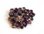 Vintage Tsjechische broche met Boheems kristal, de 70 jaren., Ophalen of Verzenden