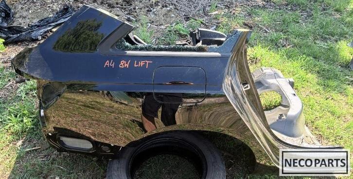 AUDI A4 8W B9 FACELIFT SCHERM ZIJSCHERM SNIJDEEL ORIGINEEL, Auto-onderdelen, Carrosserie en Plaatwerk, Achterklep, Audi, Achter