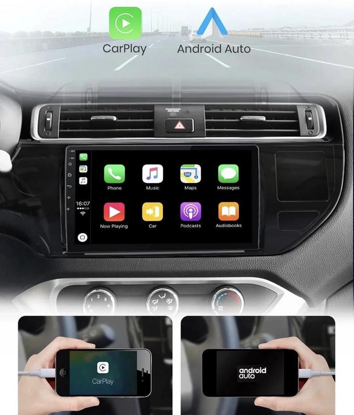 Kia Autoradio – CarPlay & Android Auto + Camera, Auto diversen, Autoradio's, Nieuw, Ophalen of Verzenden