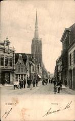 Kleiweg in Gouda met kerk, Ophalen of Verzenden, 1940 tot 1960, Gelopen, Zuid-Holland