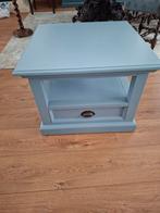 bijzettafel blauw antiek look, XO interiors, Huis en Inrichting, Vierkant, 55 tot 75 cm, Zo goed als nieuw, Landelijk chic