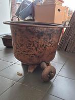 Antieke koperen ketel met kraan - Drinkbak, Antiek en Kunst, Ophalen, Koper