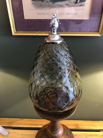 Prachtige ''Pine apple'' Glazen Lampenkap voor Pendelhouder. beschikbaar voor biedingen