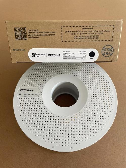 Bambu Lab PETG HF Refill Filament 1.75mm – Black (1KG), Computers en Software, 3D-printerbenodigheden, Nieuw, Ophalen of Verzenden