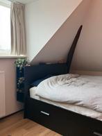 Brimnes bed 160x200, Huis en Inrichting, Slaapkamer | Bedden, Ophalen, Gebruikt, Zwart, Tweepersoons