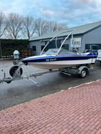 Speedboot met 50pk mercury en trailer, Watersport en Boten, Minder dan 70 pk, Benzine, Buitenboordmotor, Polyester