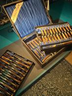 antieke messenset H.Herder Solingen, Huis en Inrichting, Keuken | Bestek, Ophalen, Gebruikt, Rvs of Chroom, Bestekset