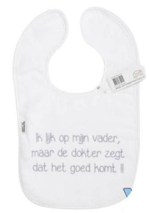 VIB slabbetje wit - ik lijk op mijn vader ... - nieuw -, Kinderen en Baby's, Babyvoeding en Toebehoren, Nieuw, Overige typen, Ophalen of Verzenden